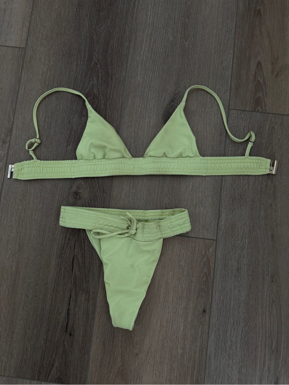 Heart of Sun Women’s Light Green Triangle Bikini Set